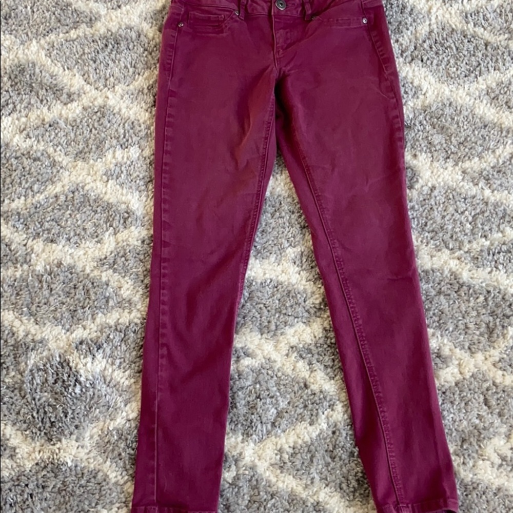 Wine colored jeggings
